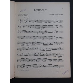 LAURENTI Girolamo Nicolo Ricercari Violon 1930