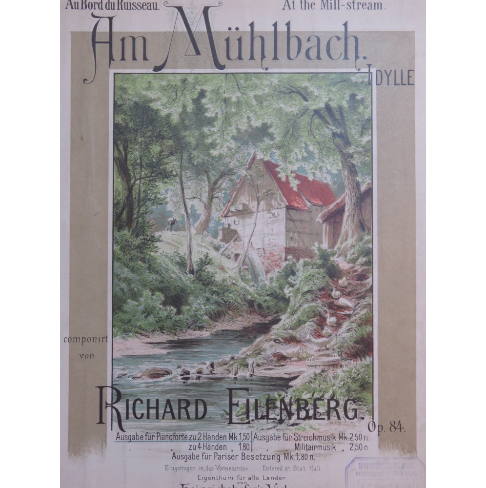 EILENBERG Richard Am Mühlbach Piano