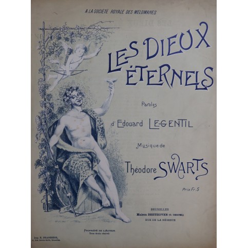 SWARTS Théodore Les Dieux Éternels Chant Piano