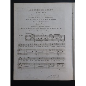 D'ALVIMARE Martin Pierre Le Conte de Moret Chant Piano ca1820