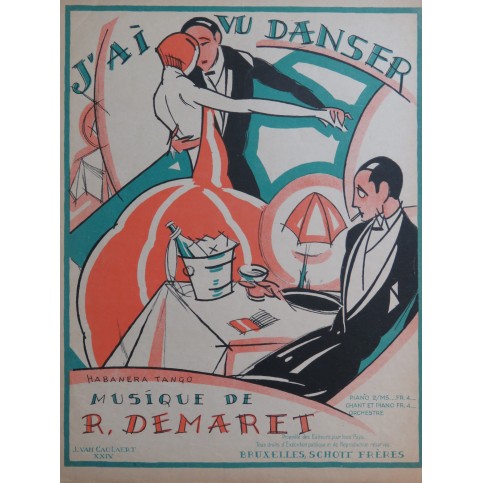 DEMARET René J'ai vu Danser Piano 1924