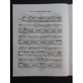 SAIN D'AROD Prosper Les Plaintes d'une Fleur Chant Piano ca1840