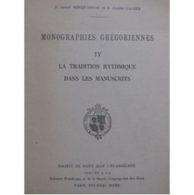 MOCQUEREAU A. GAJARD J. Monographies Grégoriennes IV 1924