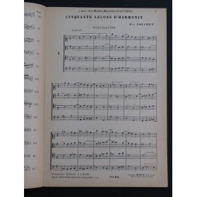 FAUCHET Paul Cinquante Leçons d'Harmonie Etudes de Réalisation 2e Volume 1937