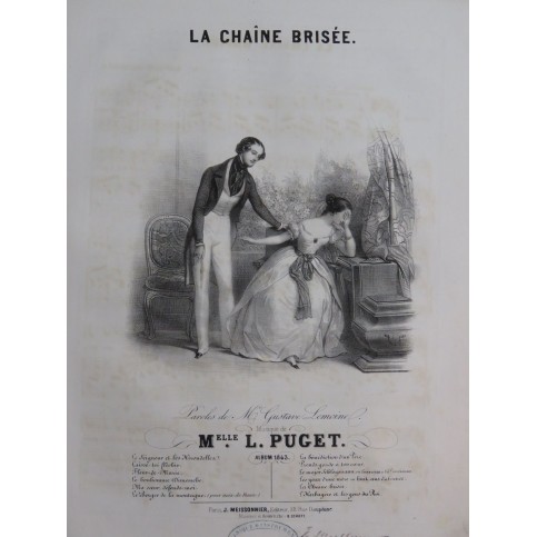 PUGET Loïsa La Chaîne Brisée Chant Piano 1843
