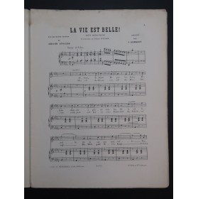GUMBERT F. La Vie est Belle Piano 1877