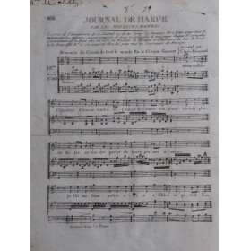 GAVEAUX Pierre Romance du Cousin de tout le monde Chant Harpe ca1795