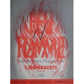 GOBBAERTS Louis Feu et Flamme Piano 4 mains