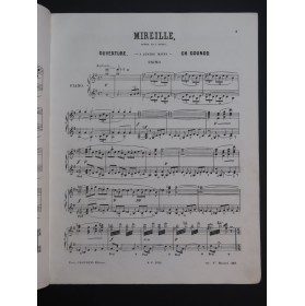 GOUNOD Charles Mireille Ouverture Piano 4 mains ca1880