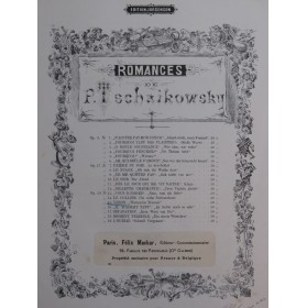 TSCHAIKOWSKY P. I. Vision Chant Piano ca1880