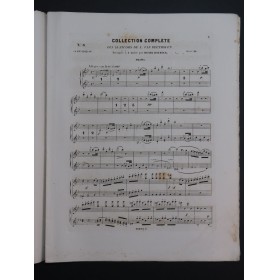 BEETHOVEN Quatuor op 18 Sib Majeur Piano 4 mains ca1860