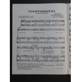 Guantanamera Marti Angulo Seeger Chant Piano 1963