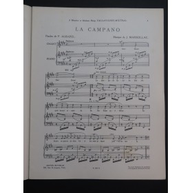 MARSEILLAC J. La Campano Chant Piano 1912