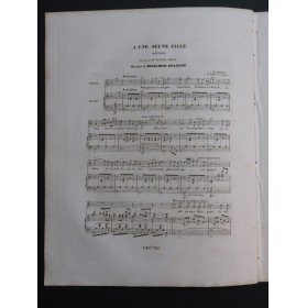DELOCHE Maximin A une Jeune Fille Chant Piano ca1840