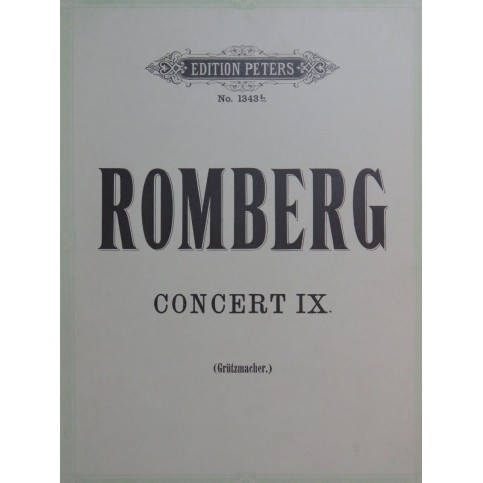 ROMBERG Bernhard Concerto No 9 op 56 Piano Violoncelle
