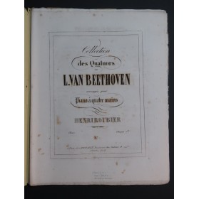 BEETHOVEN Quatuor op 95 Fa mineur Piano 4 mains ca1860