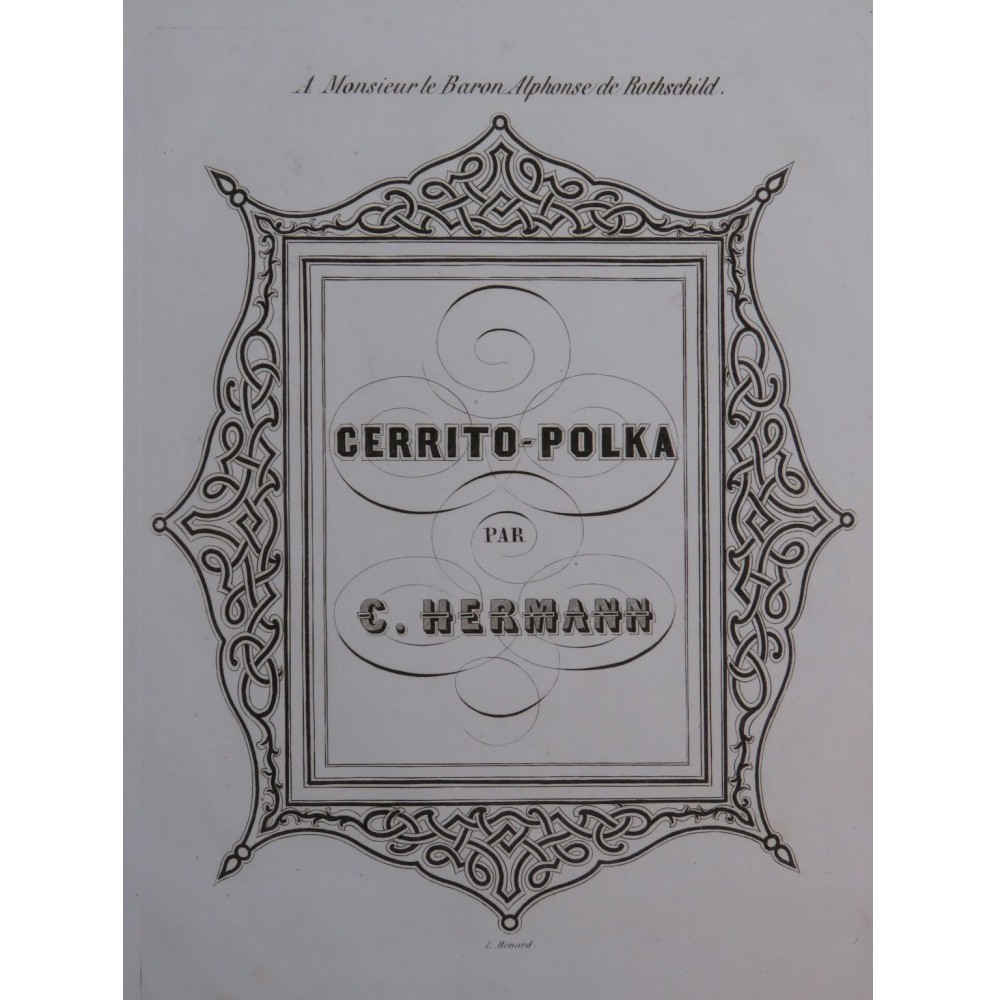 HERMANN C. Cerrito Polka Piano XIXe siècle