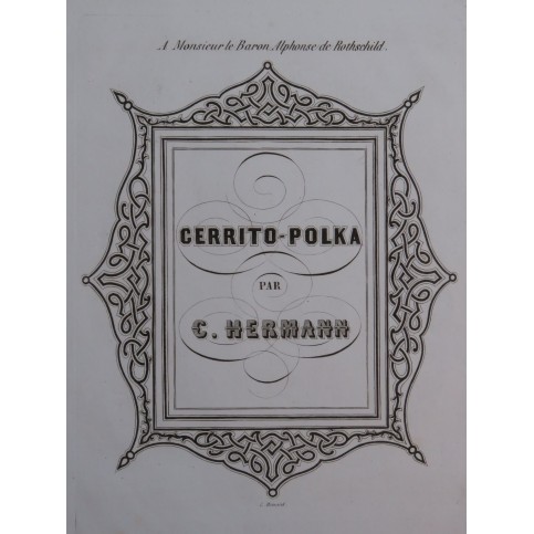 HERMANN C. Cerrito Polka Piano XIXe siècle