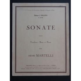 MARTELLI Henri Sonate Piano Trombone Basse