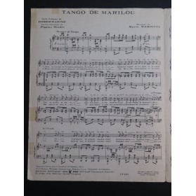MARIOTTI Mario Marilou Chant Piano 1932