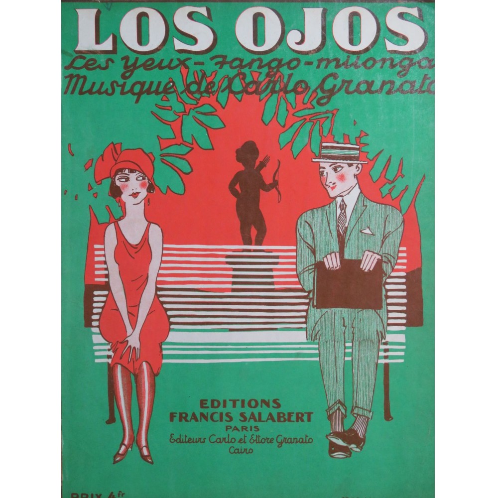 GRANATO Carlo Los Ojos Les Yeux Tango Piano 1925