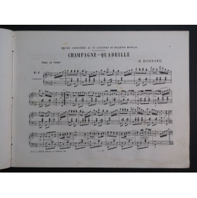 BONNAND H. Champagne Quadrille Piano ca1880