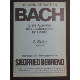 BACH J. S. Suite a moll BWV 995 Guitare 1966