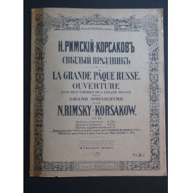 RIMSKY-KORSAKOFF N. La Grande Pâque Russe Piano 4 mains 1890