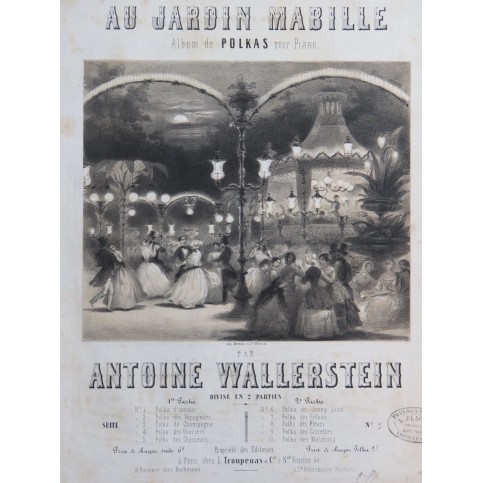 WALLERSTEIN Antoine Polka des Enfans Piano ca1850