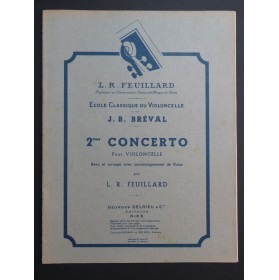 BREVAL J. B. Concerto No 2 Violoncelle Piano 1938