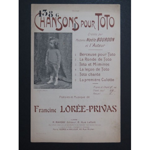 Berceuse pour Toto Francine Lorée-Privas Chant