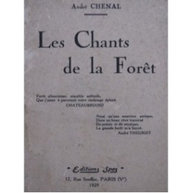 CHENAL André Les Chants de la Forêt Chant 1929