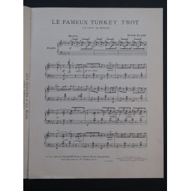 HAASE Oscar Le Fameux Turkey Trot Piano 1908
