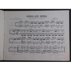STRAUSS Orphée aux Enfers Offenbach Quadrille Piano XIXe