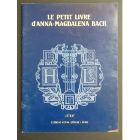 Le Petit Livre d'Anna Magdalena Bach Piano 1993