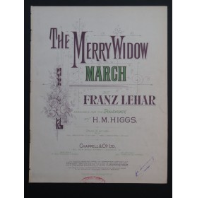 LEHAR Franz The Merry Widow Piano 1907