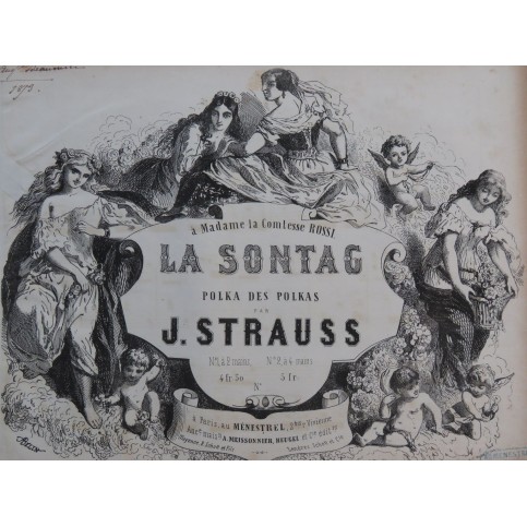 STRAUSS J. La Sontag Piano XIXe siècle