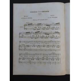COPPINI Ferdinand Conseils à l'Enfance Chant Piano ca1850
