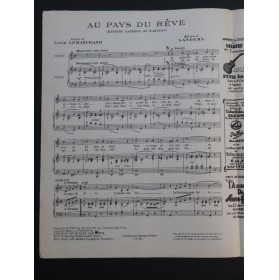 SANDERS Au Pays du Rêve Chant Piano 1926
