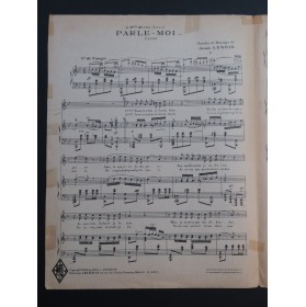 LENOIR Jean Parle-Moi Chant Piano 1929