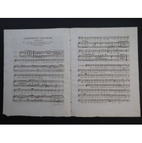 L'Heureuse Solitude Romance Chant Piano ou Harpe ca1820