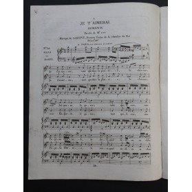 LAFONT Charles Philippe Je t'aimerai Chant Piano ou Harpe ca1820