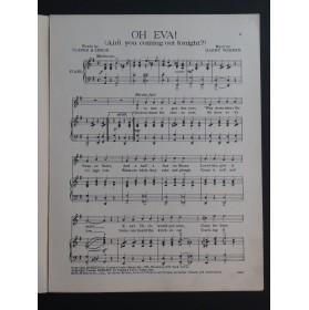 WARREN Harry Oh Eva ! Chant Piano 1924