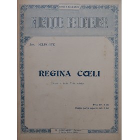 DELPORTE J. Regina Coeli Chant Orgue
