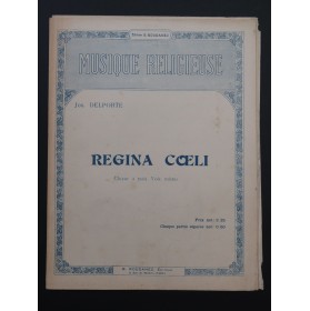 DELPORTE J. Regina Coeli Chant Orgue