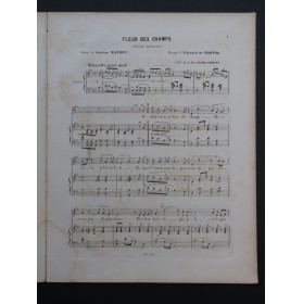 HARTOG Édouard Fleur des Champs Chant Piano ca1850