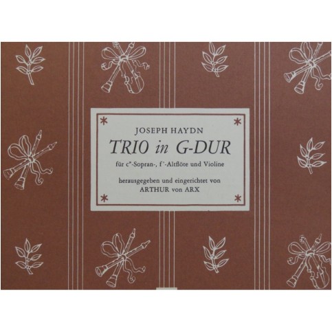 HAYDN Joseph Trio in G Dur Flûtes Soprano et Alto Violon