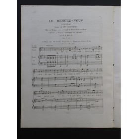 ROUX A. B. Le Rendez-vous Chant Piano ou Harpe ca1820