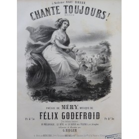 GODEFROID Félix Chante Toujours Chant Piano ca1860
