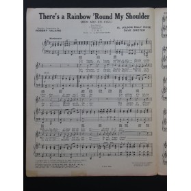 JOLSON ROSE DREYER There's a Rainbow Round My Shoulder Chant Piano 1929